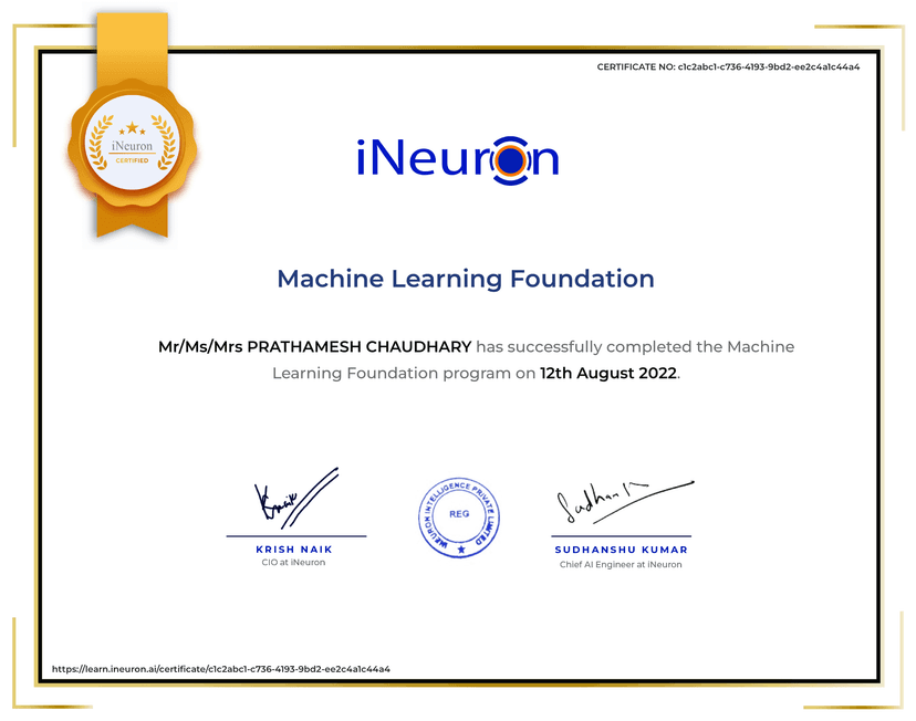 Machine Learning Foundation